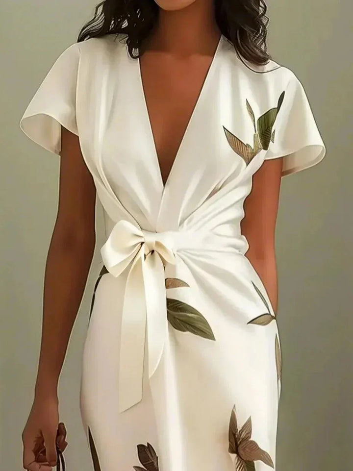 Margaret™ | Elegant Floral Wrap Dress