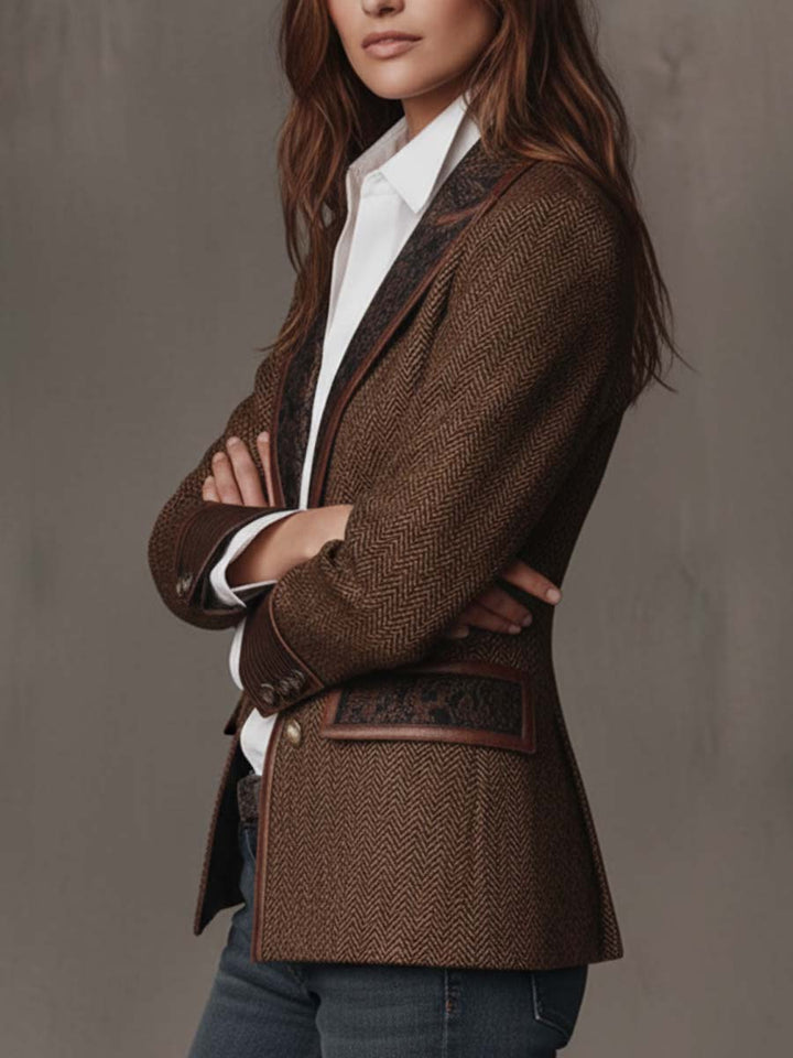 Evelyn | Heritage Herringbone Blazer