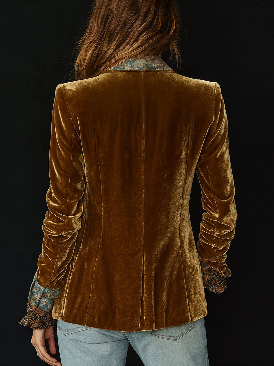Rosalie | Vintage Floral Velvet Blazer