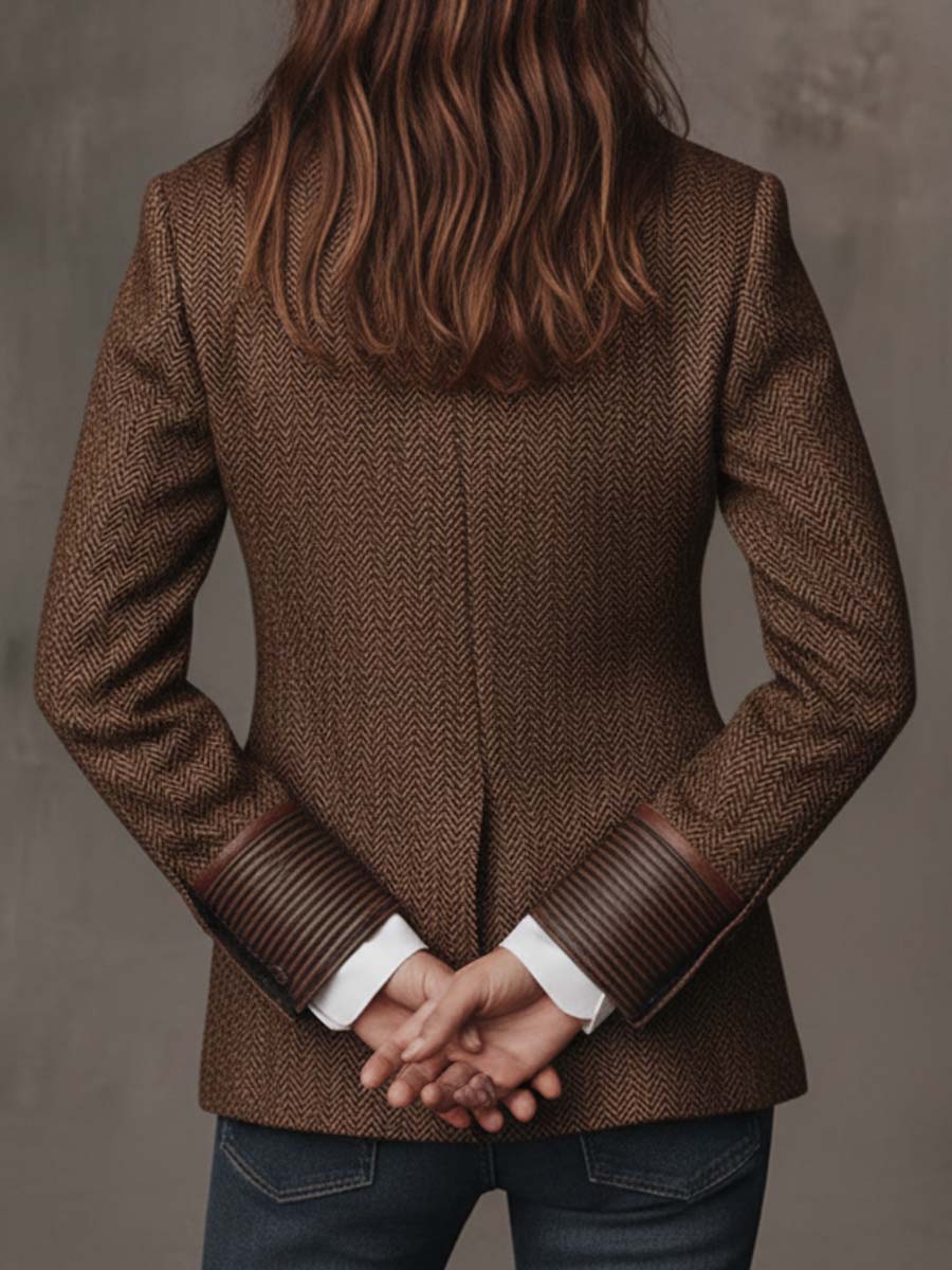 Evelyn | Heritage Herringbone Blazer