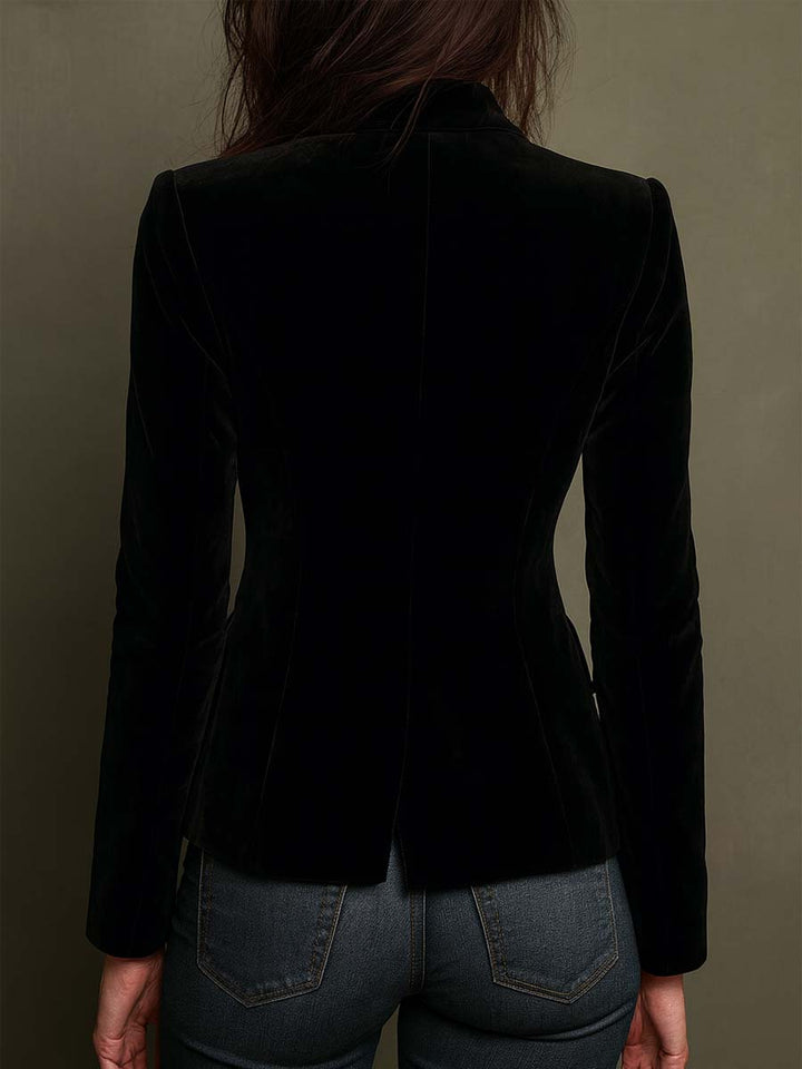 Elara | Embroidered Velvet Blazer
