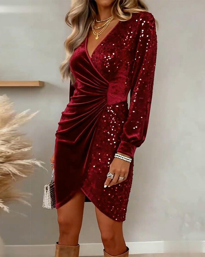 Scarlett™ | Luxe Velvet Sequin Dress