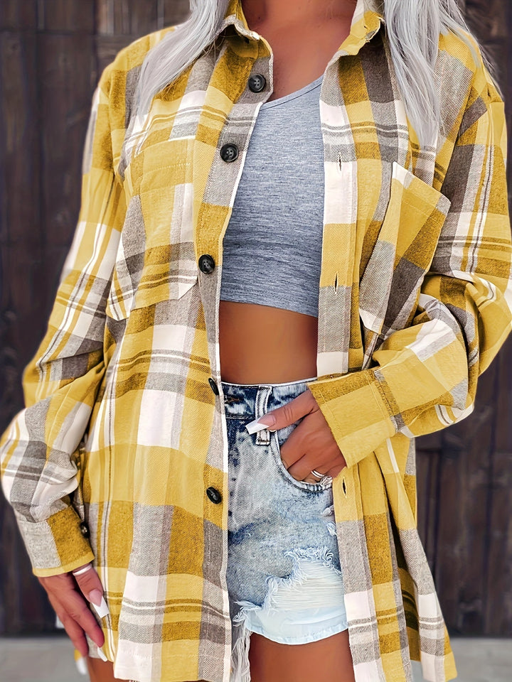 Madeline Plaid Shirt Jacket
