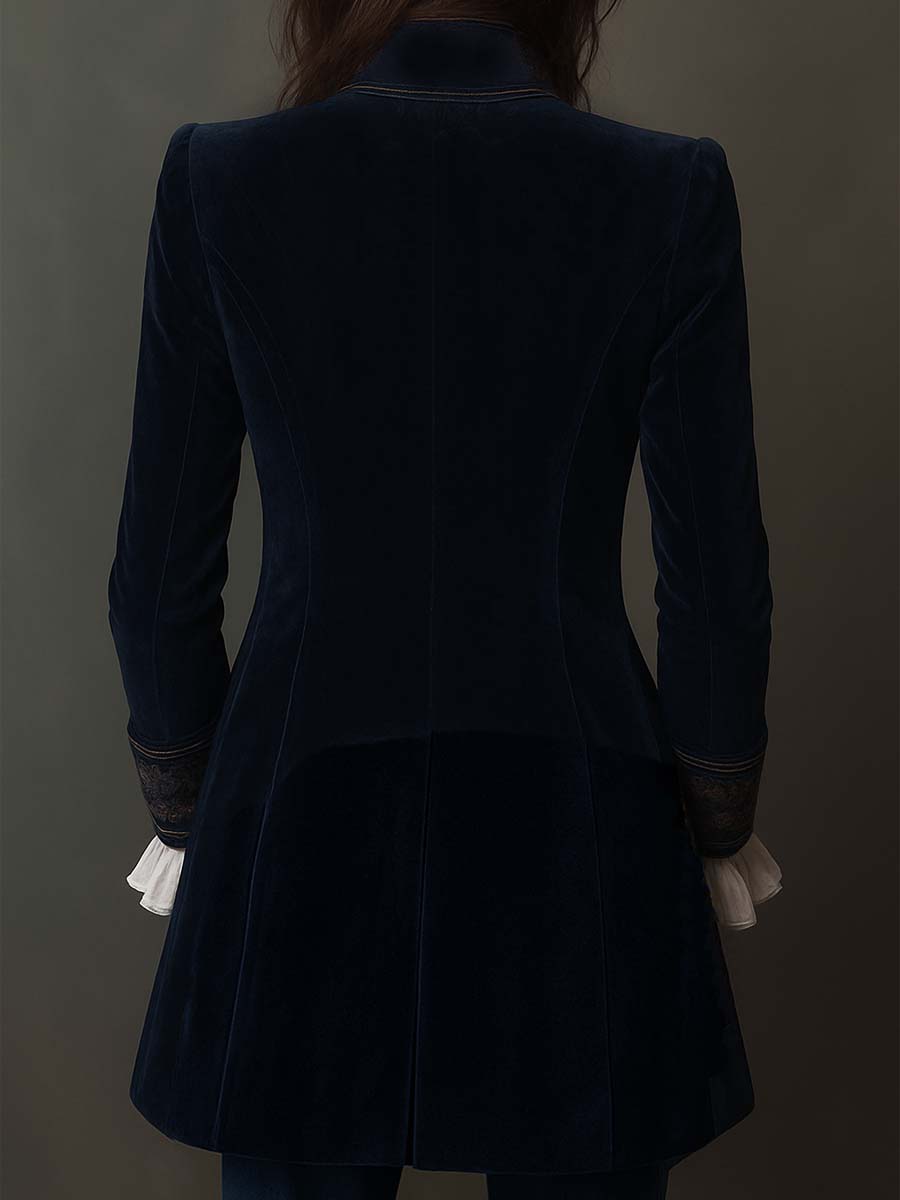 Vivienne | Midnight Embroidered Blazer