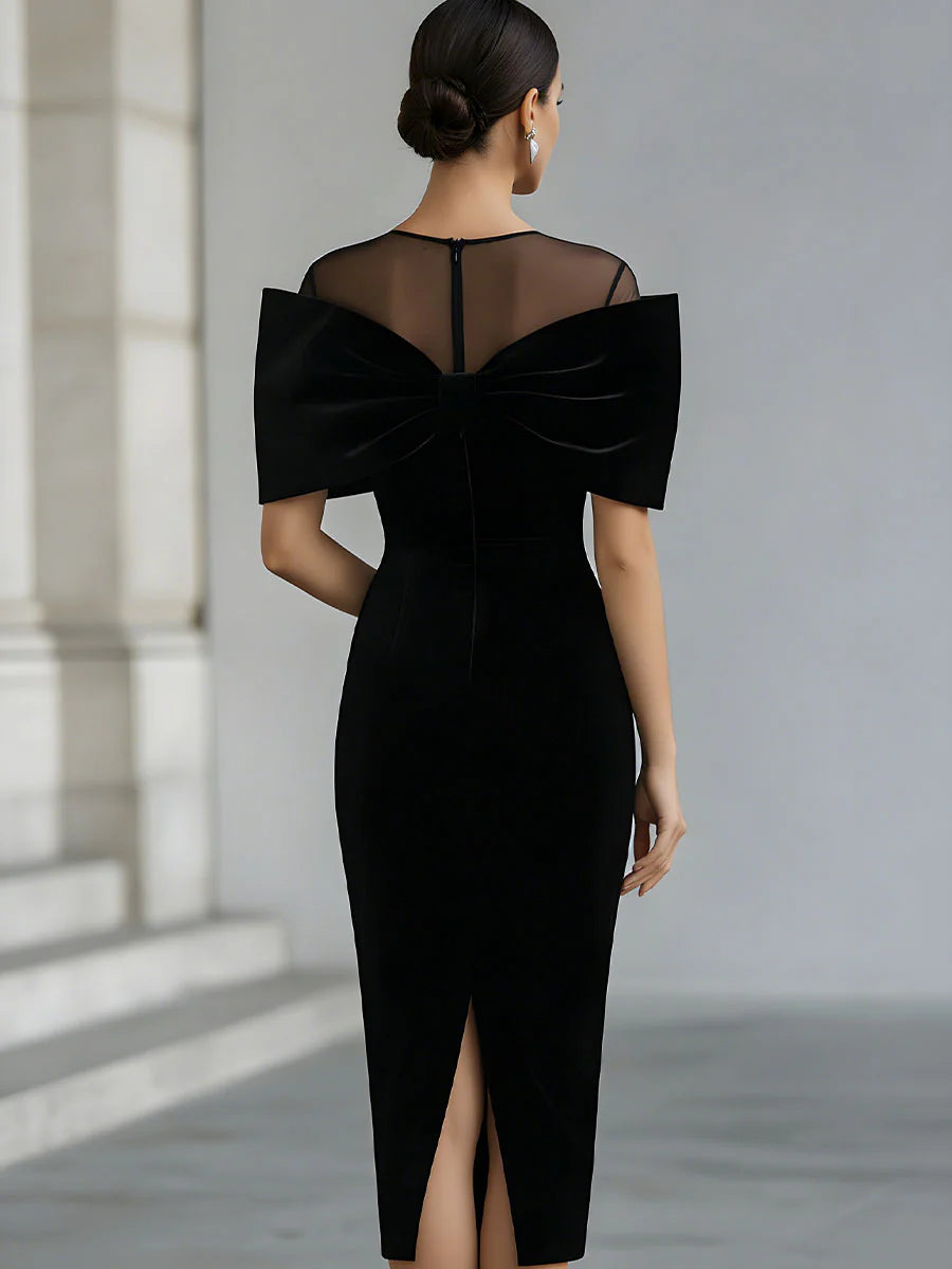 Audrey™ | Elegant Bow Evening Dress