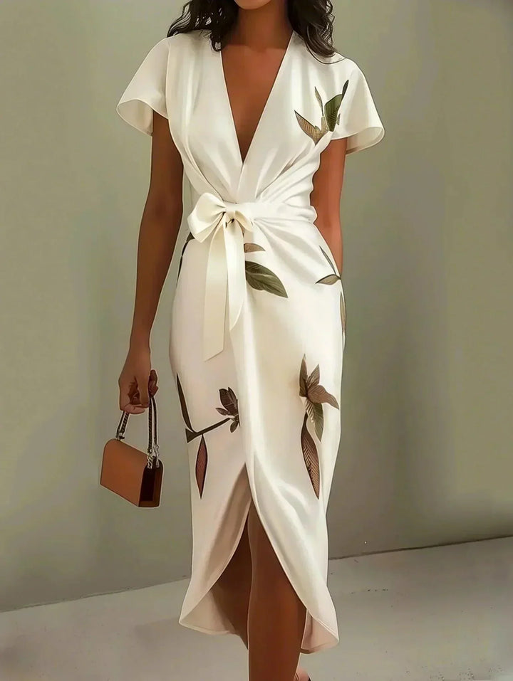 Margaret™ | Elegant Floral Wrap Dress