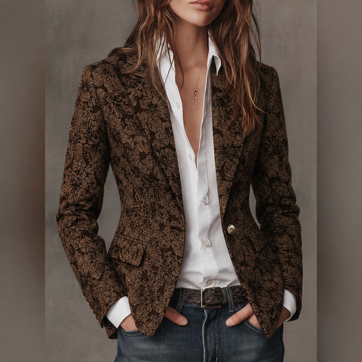 Georgina | Paisley Jacquard Tailored Blazer