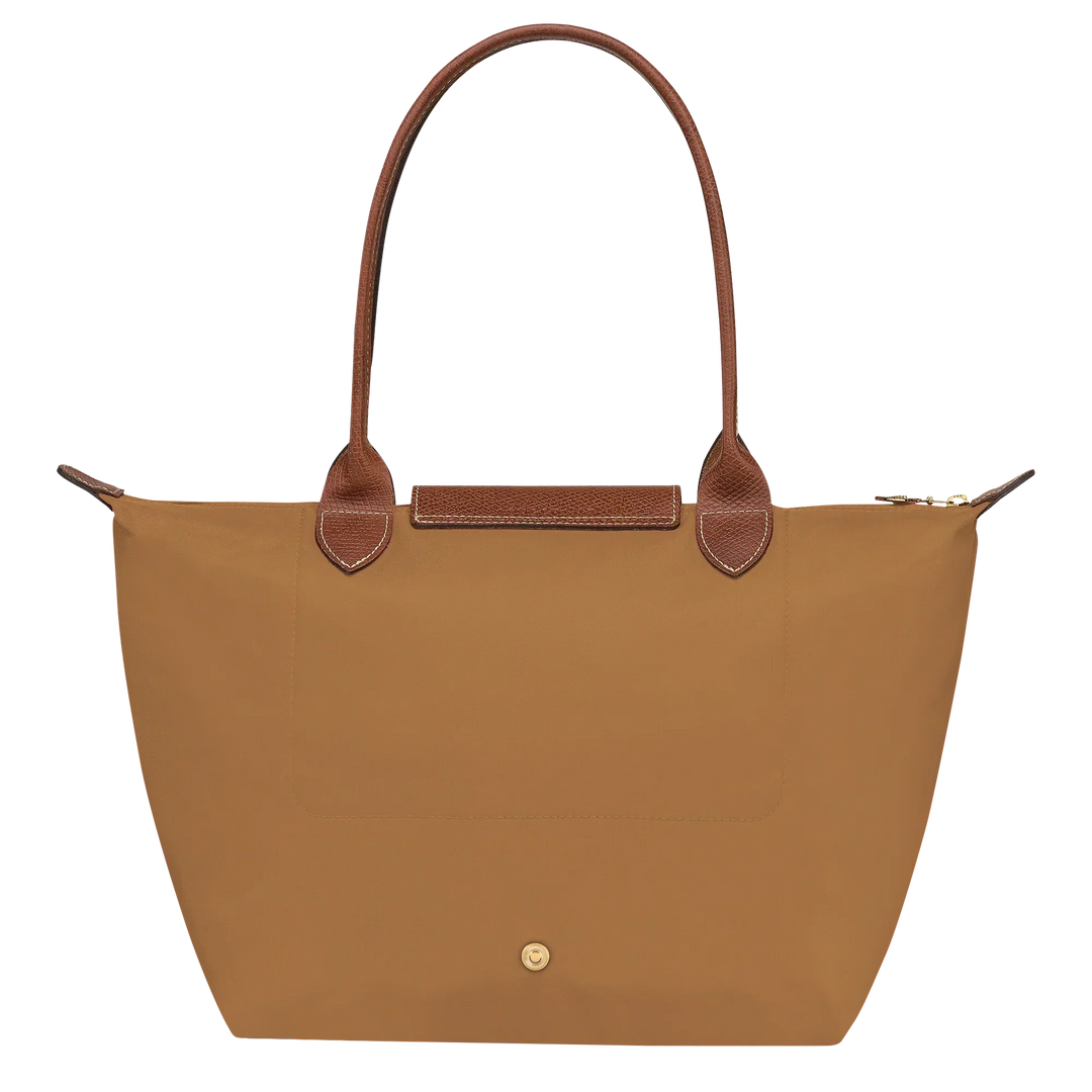 Fawn medium tote bag with top handles and front snap closure