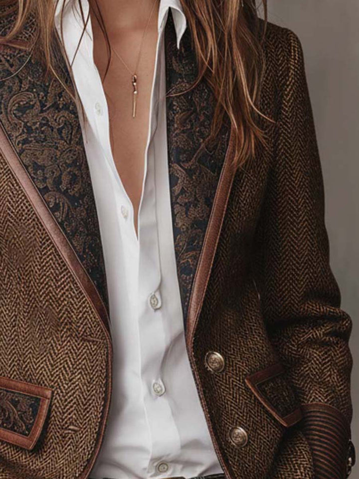 Evelyn | Heritage Herringbone Blazer