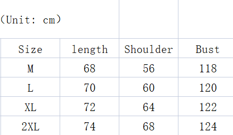 Size chart for men's polo: length, shoulder, and bust measurements in cm