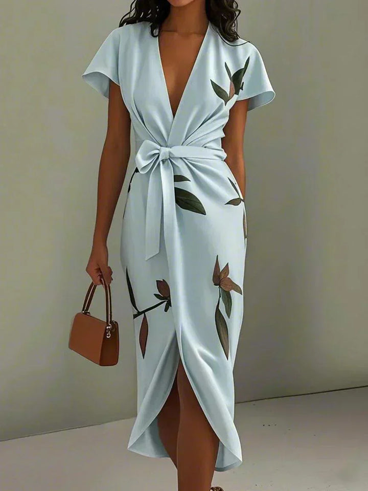 Margaret™ | Elegant Floral Wrap Dress